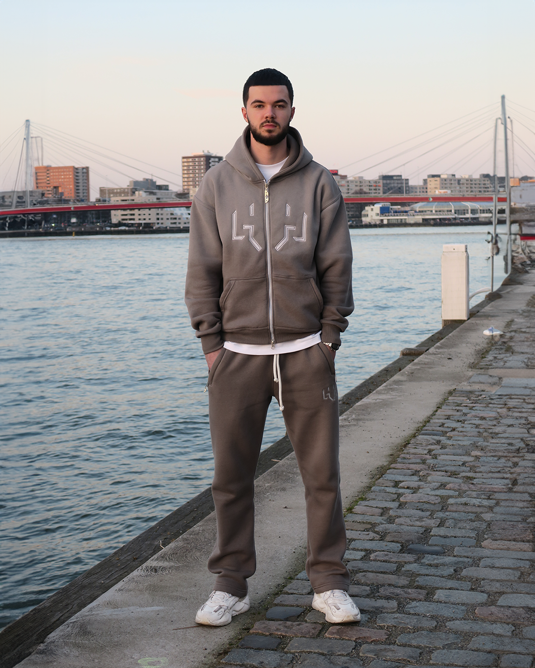Oversized Washed Tracksuit Grey