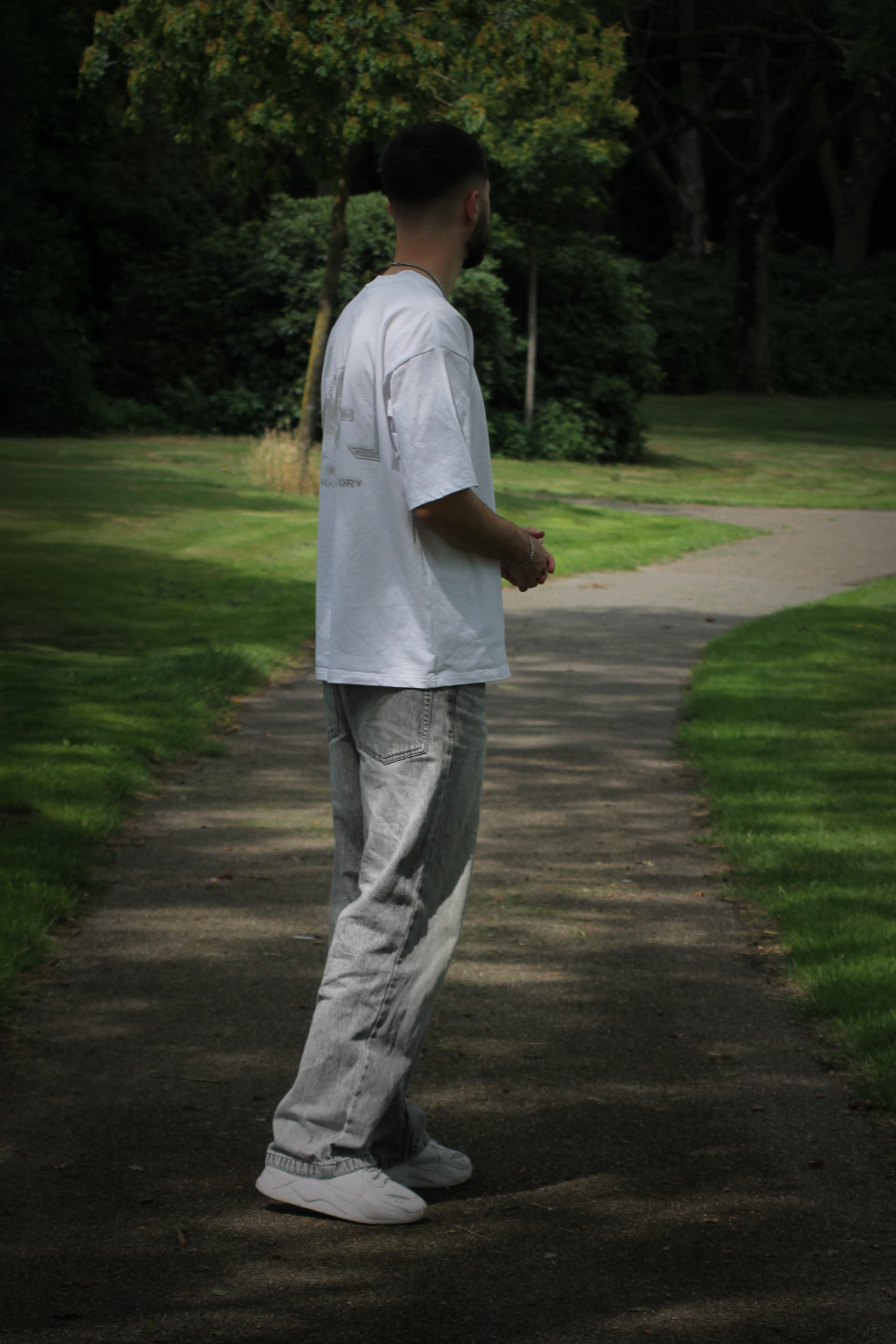 Oversized T-Shirt White & Grey