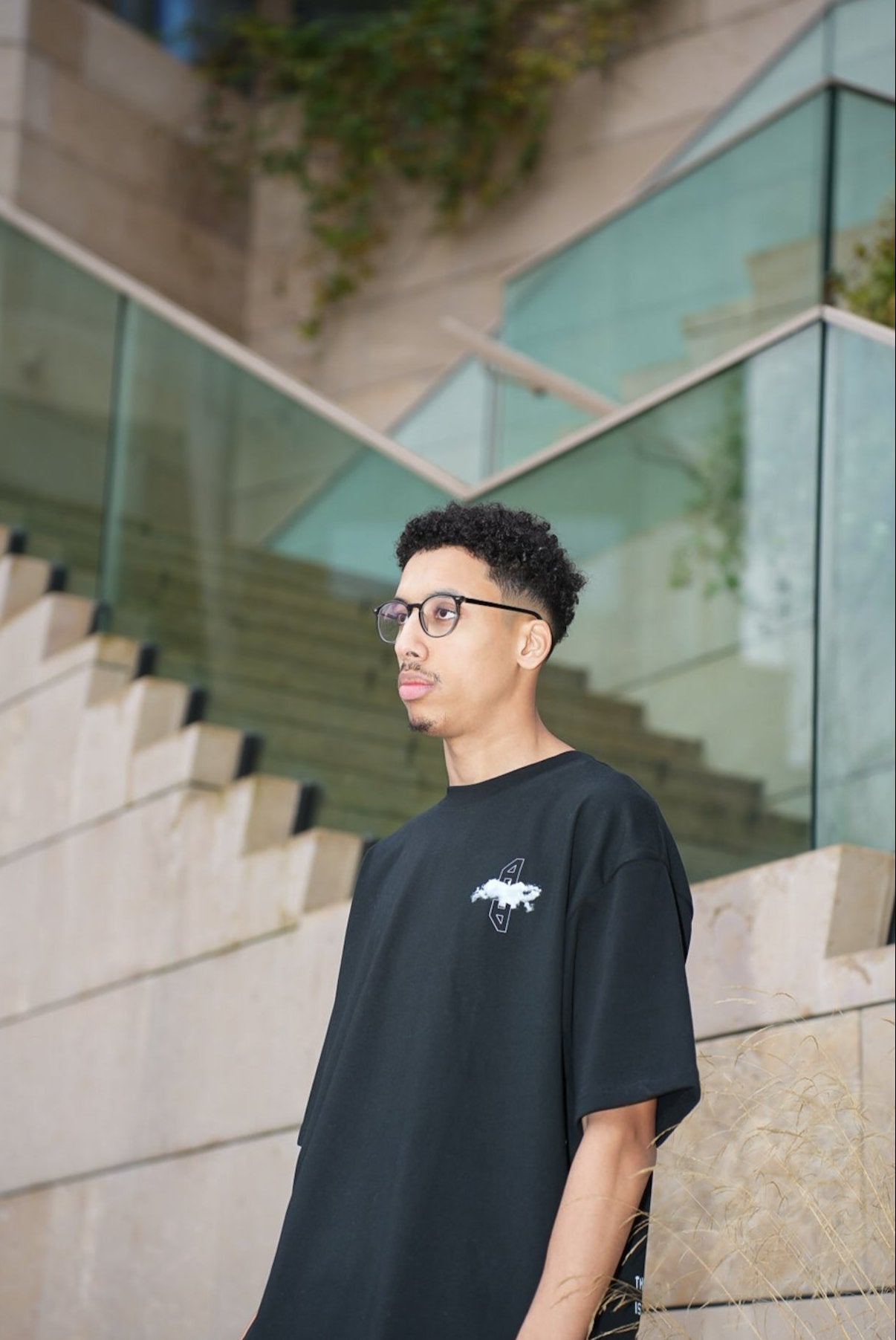 Cloud Oversized T-Shirt Black & White