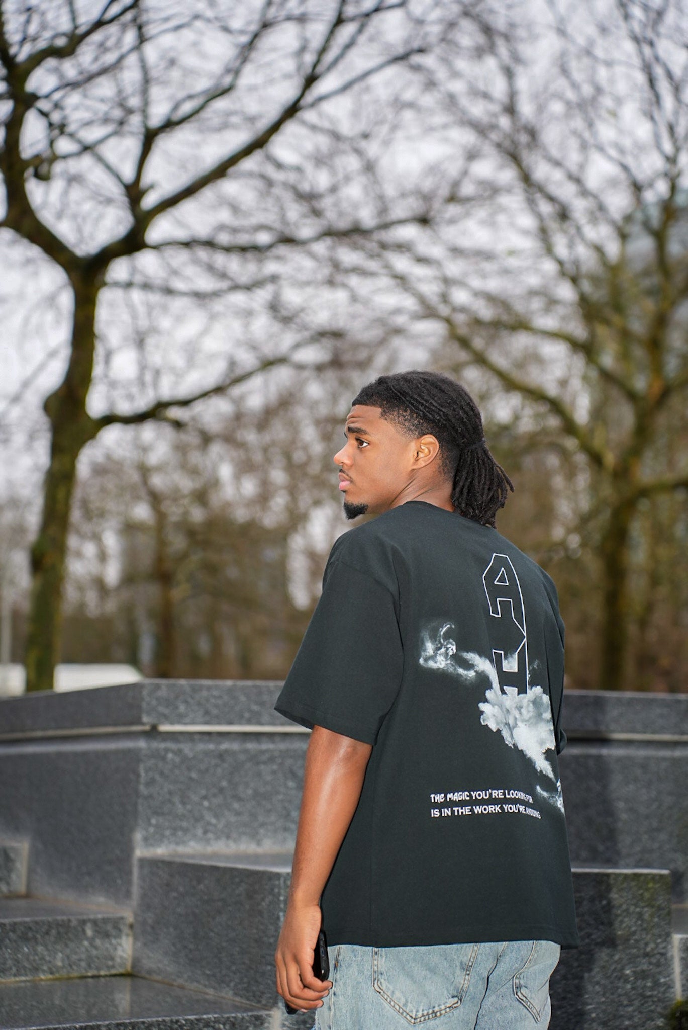 Cloud Oversized T-Shirt Black & White