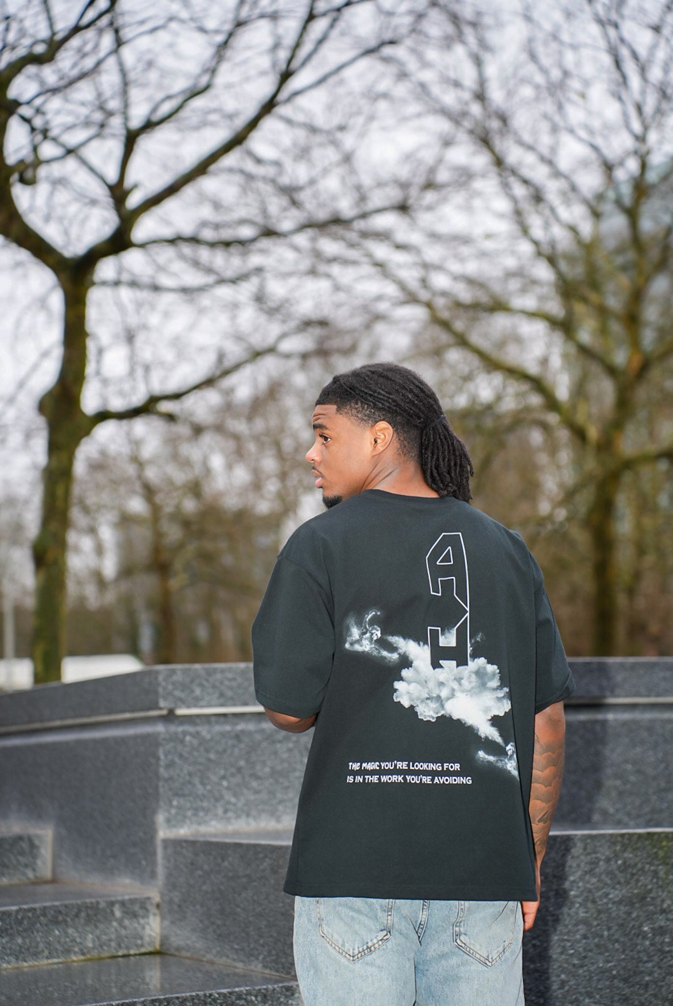 Cloud Oversized T-Shirt Black & White