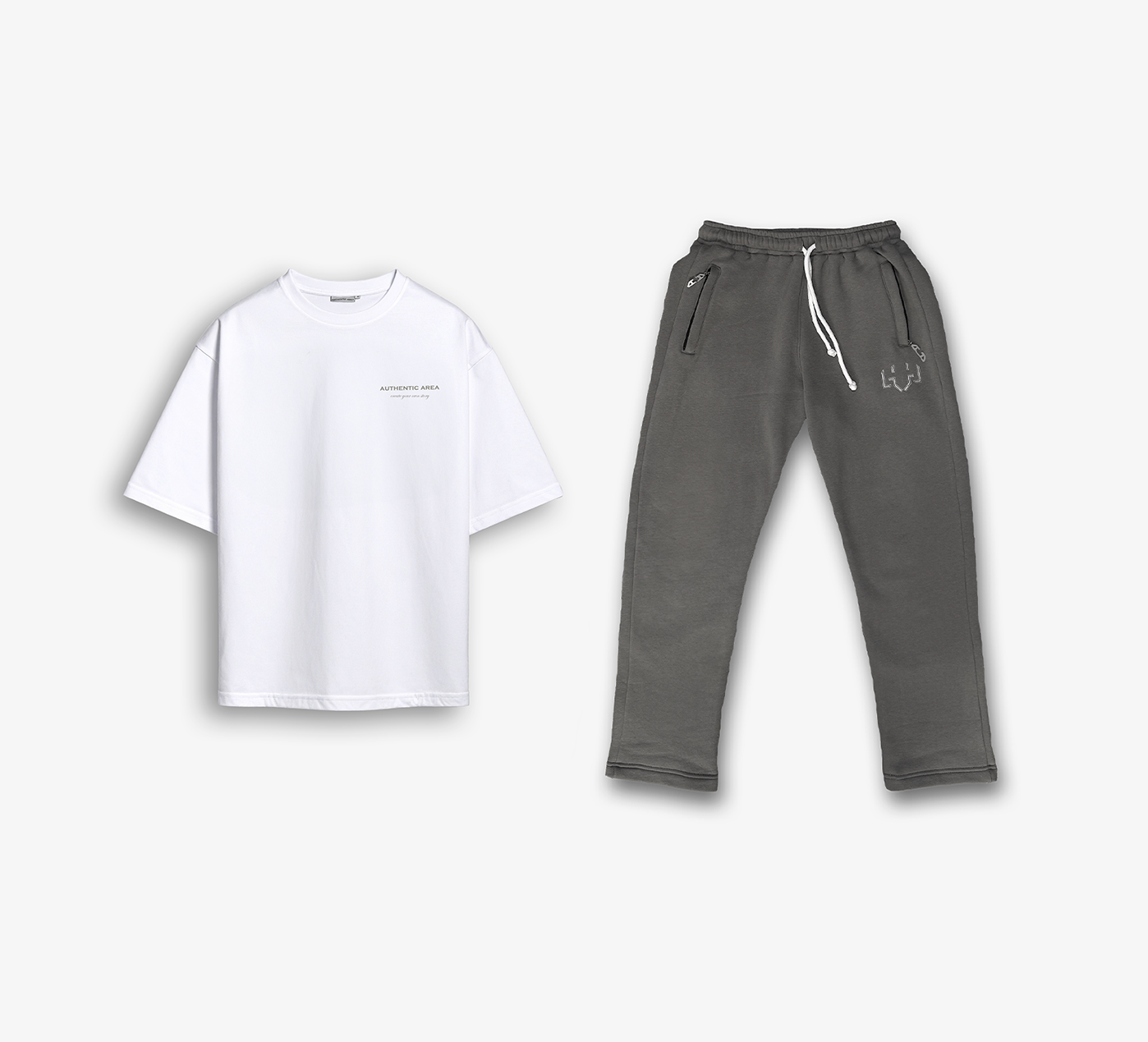 Matching Summer Set White & Grey