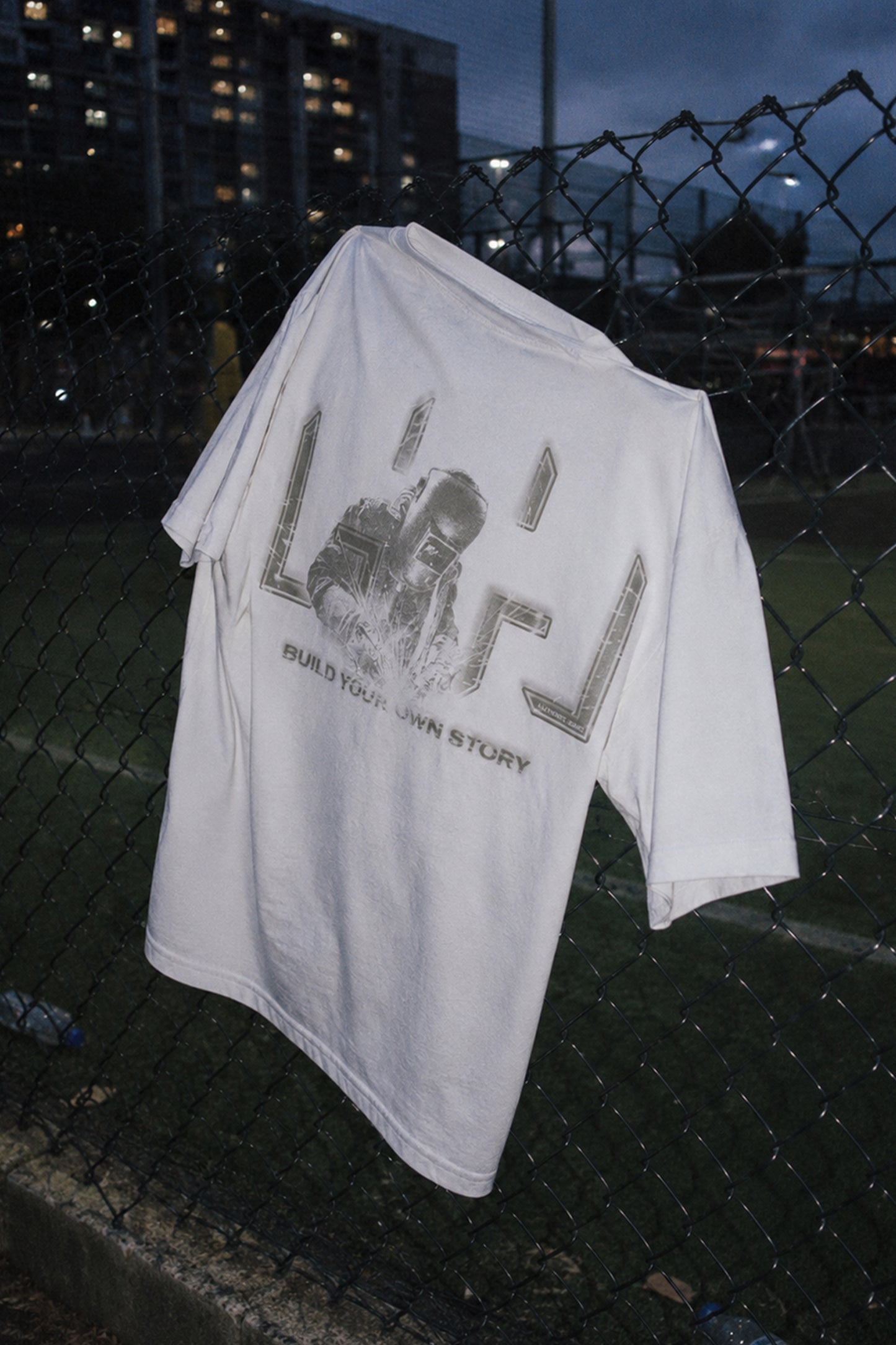Oversized T-Shirt White & Grey