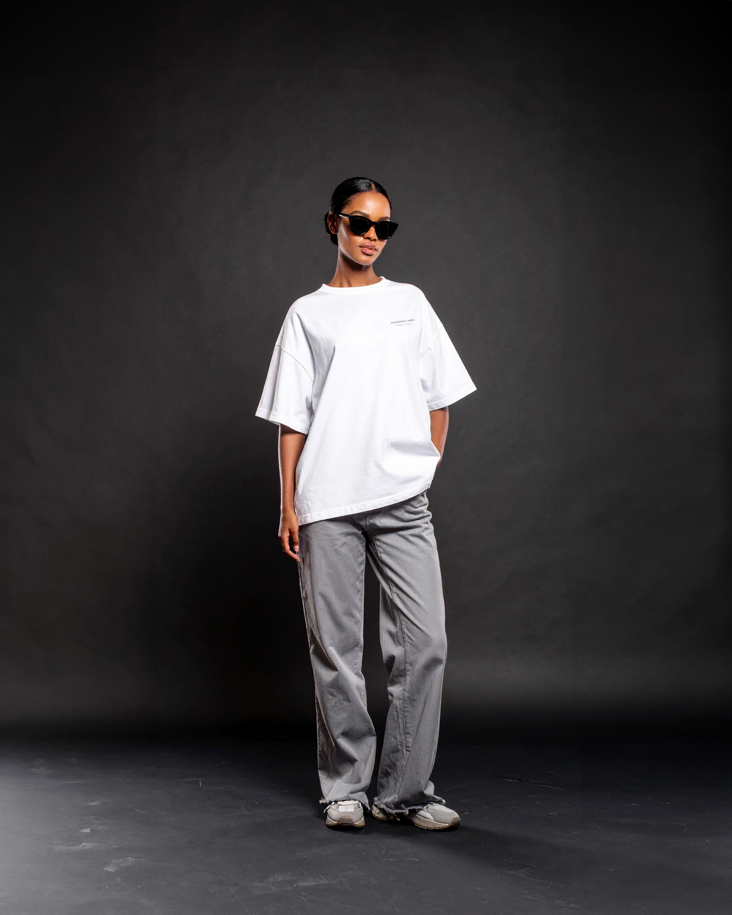 Oversized T-Shirt White & Gey