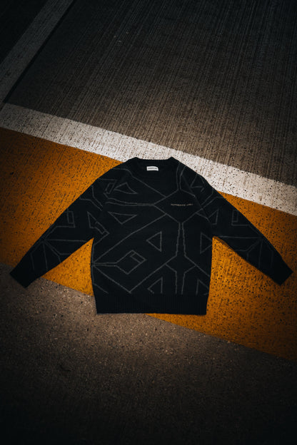 Knit Sweater Black & Grey