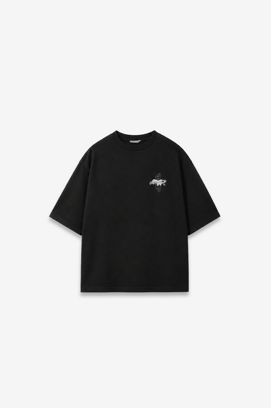Cloud Oversized T-Shirt Black & White