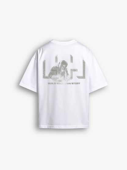 Oversized T-Shirt White & Gey