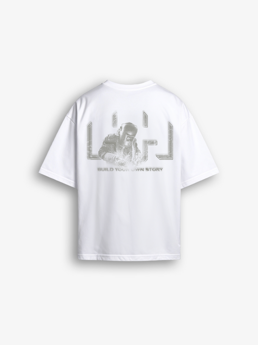 Oversized T-Shirt White & Gey
