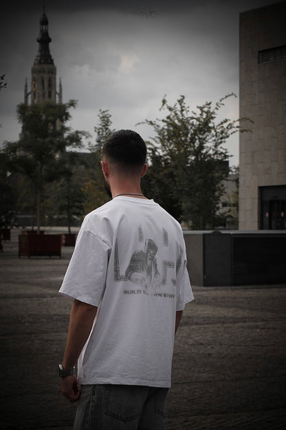 Oversized T-Shirt White & Grey