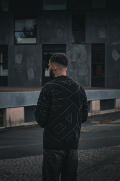 Knit Sweater Black & Grey