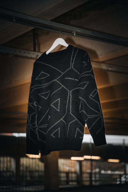 Knit Sweater Black & Grey