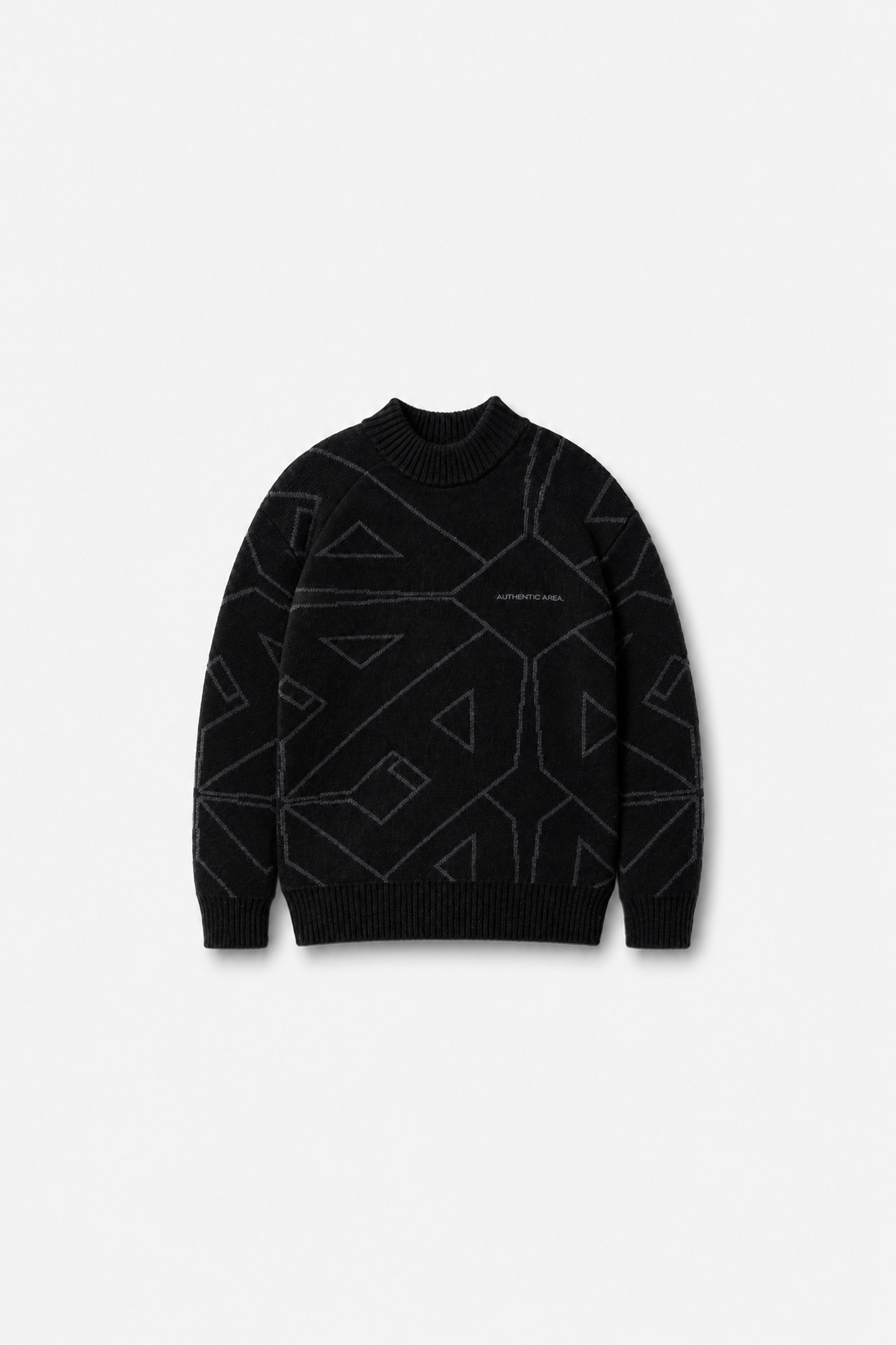 Knit Sweater Black & Grey