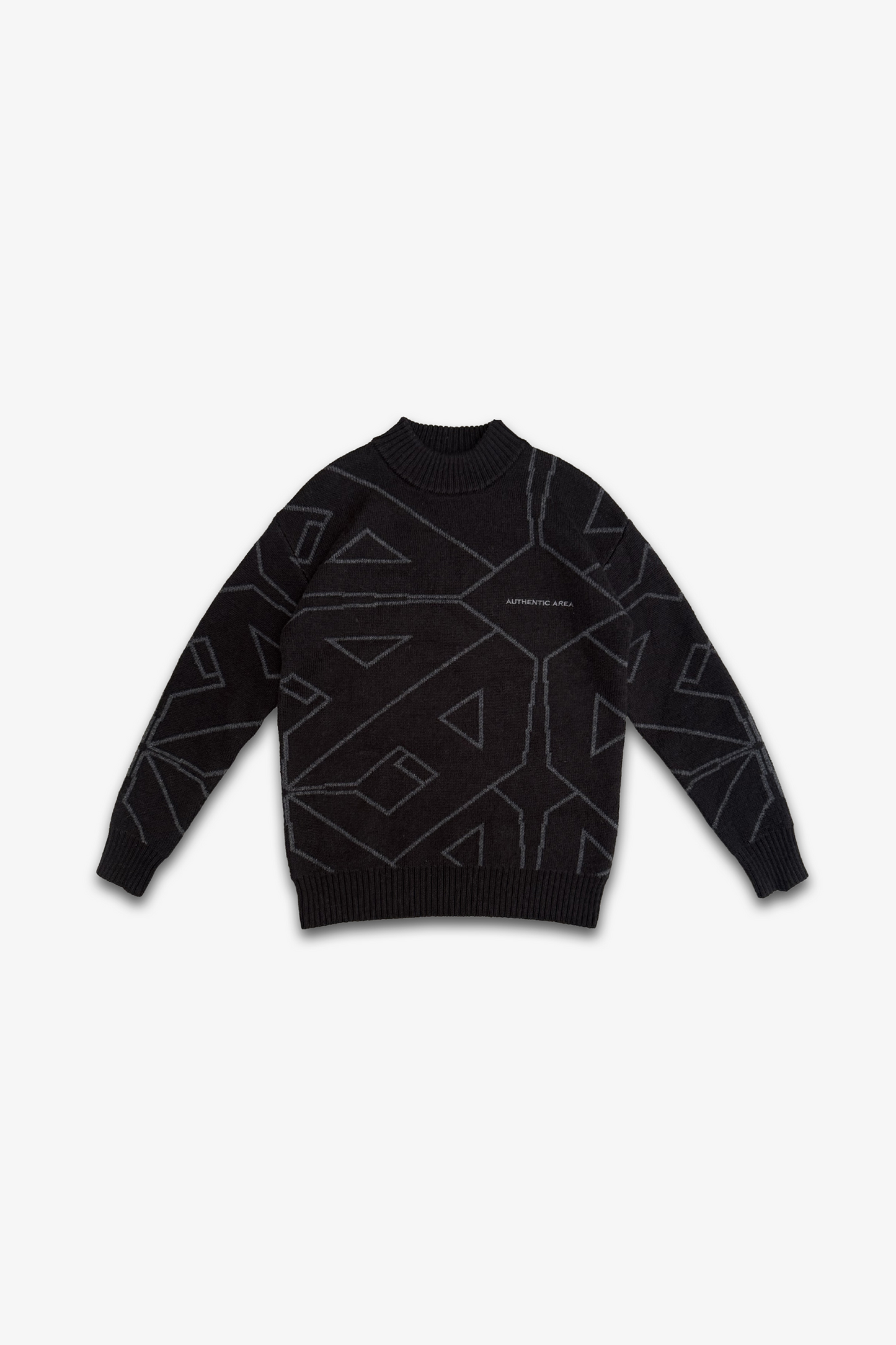 Knit Sweater Black & Grey