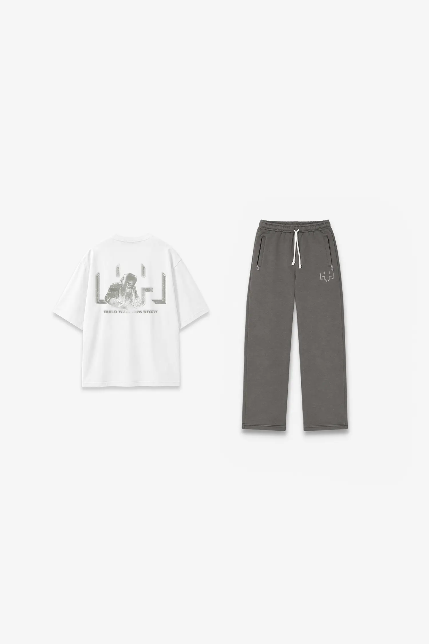 Matching Summer Set White & Grey