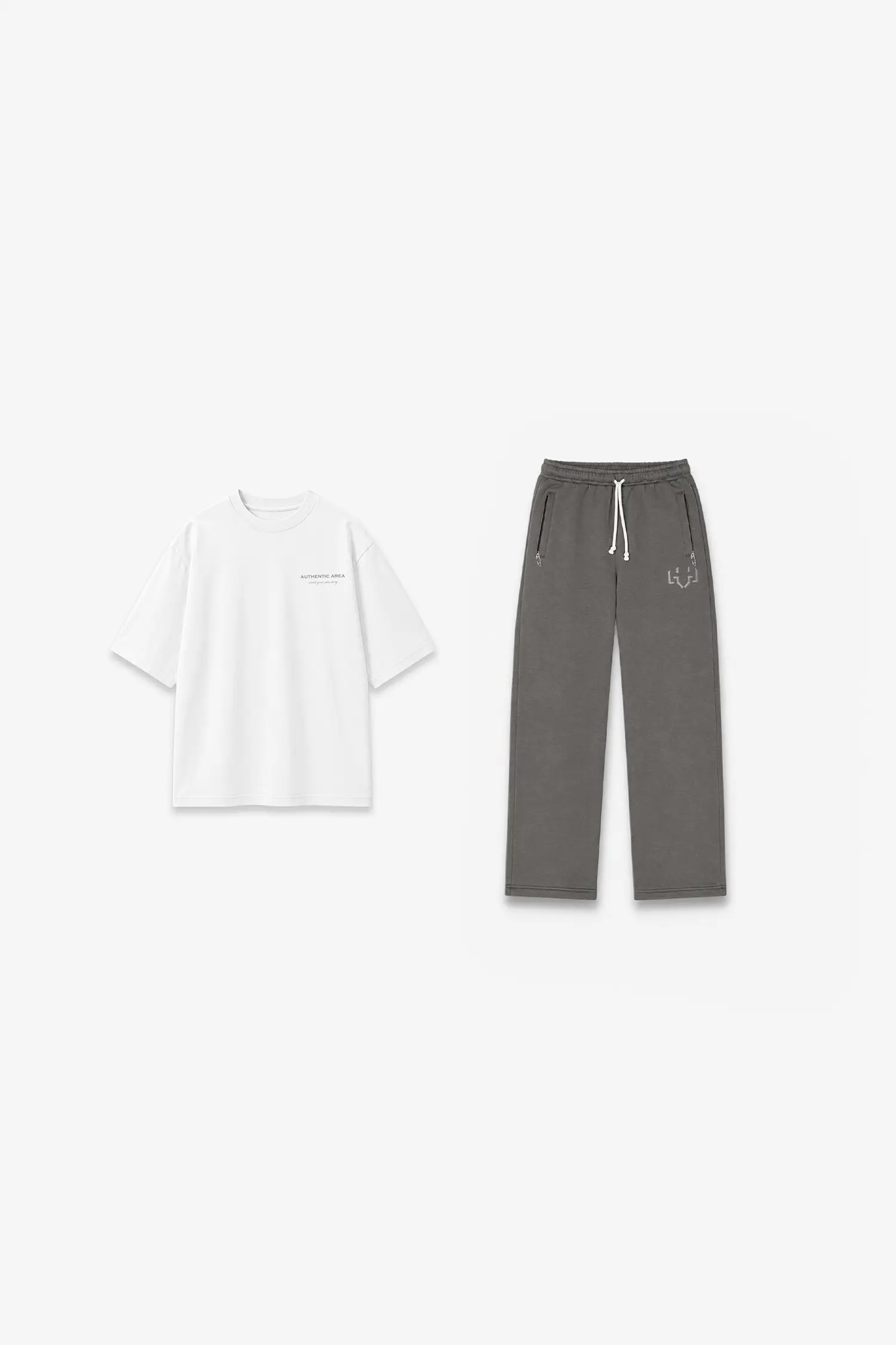 Matching Summer Set White & Grey