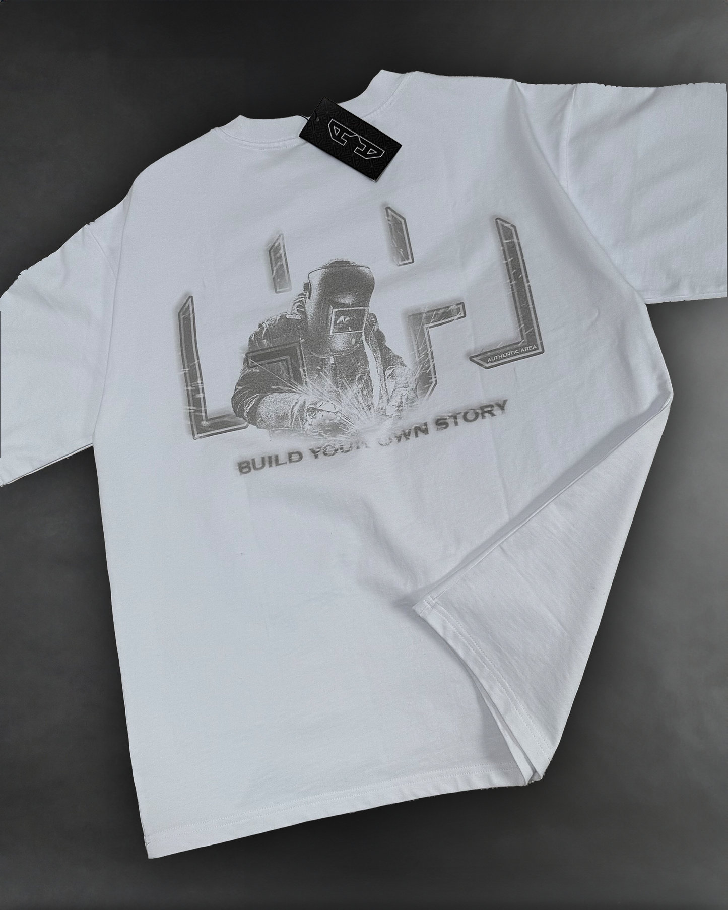 Oversized T-Shirt White & Gey