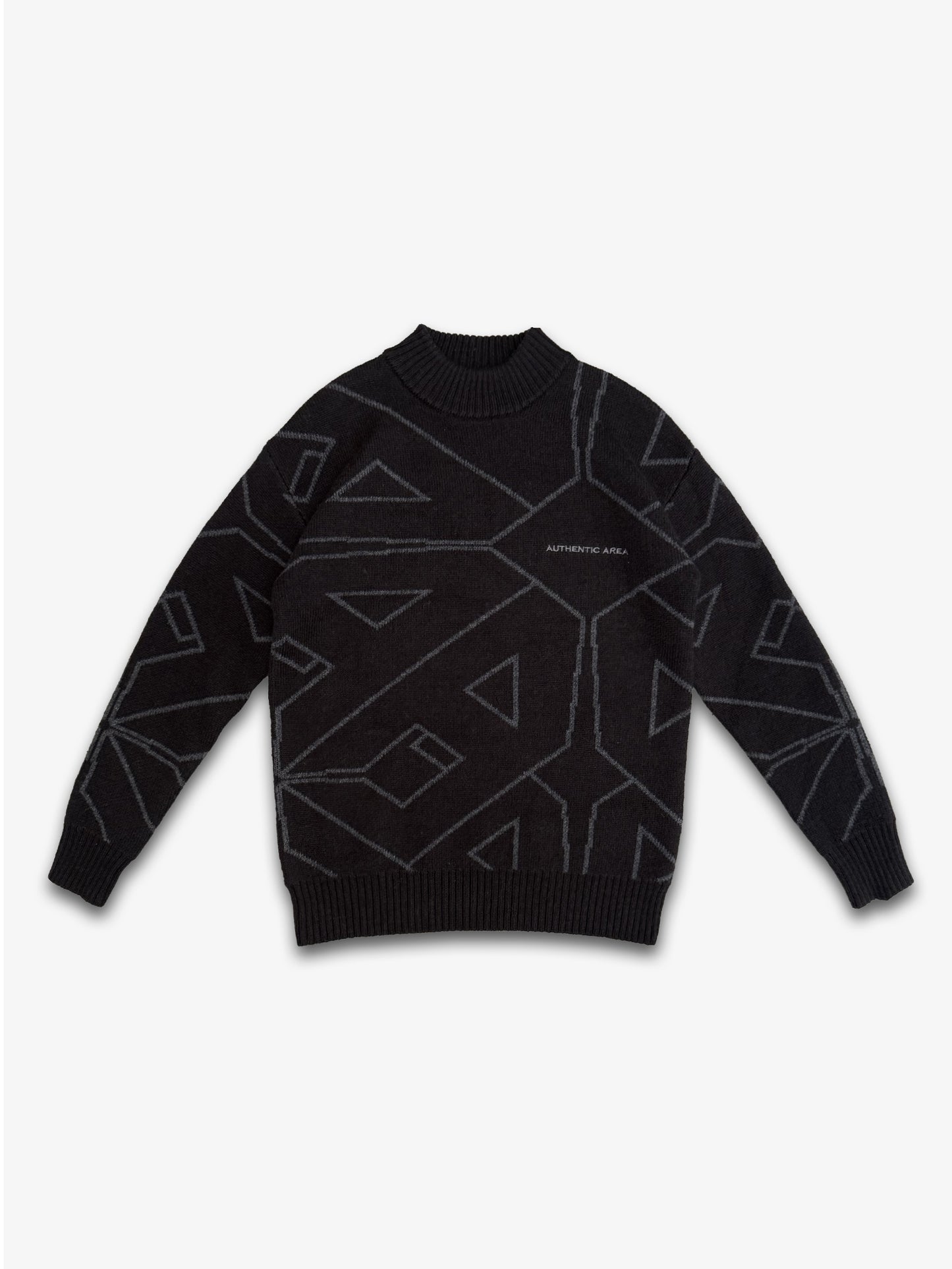 Knit Sweater Black & Grey