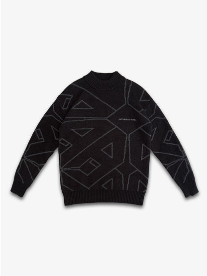 Knit Sweater Black & Grey