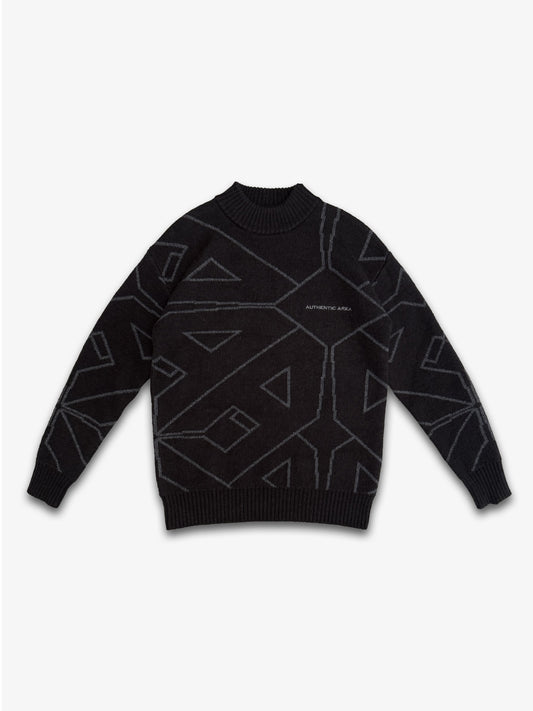 Knit Sweater Black & Grey