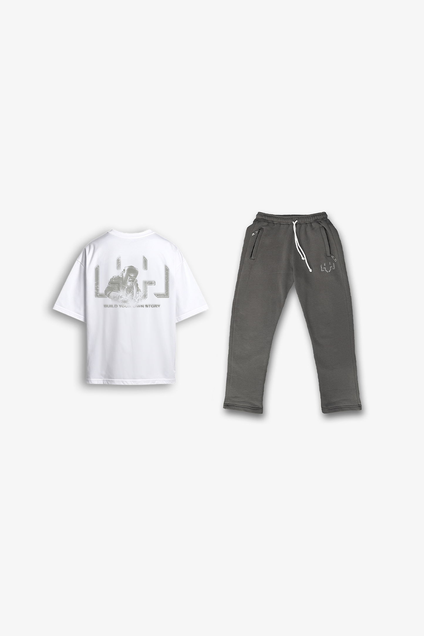 Matching Summer Set White & Grey