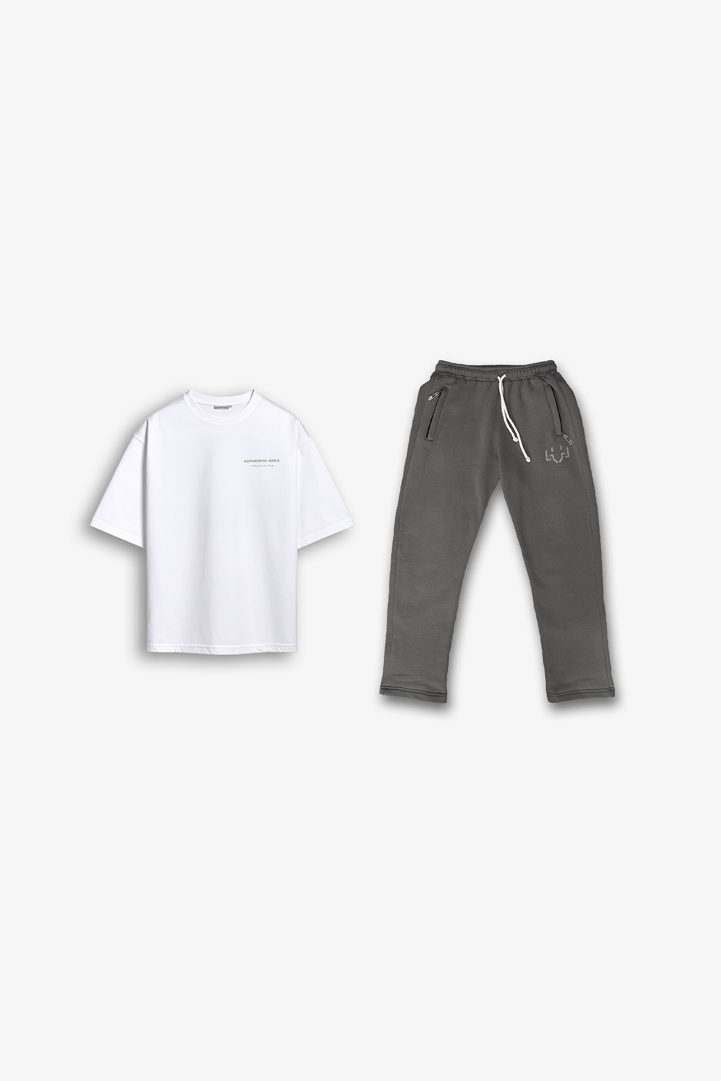 Matching Summer Set White & Grey