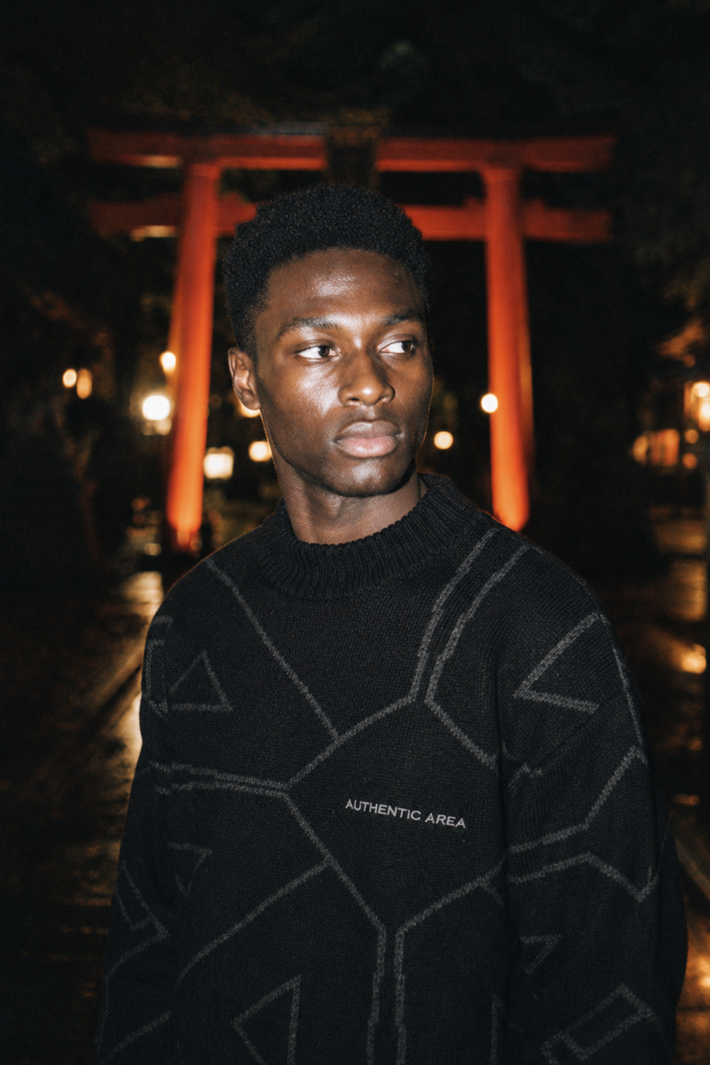 Knit Sweater Black & Grey
