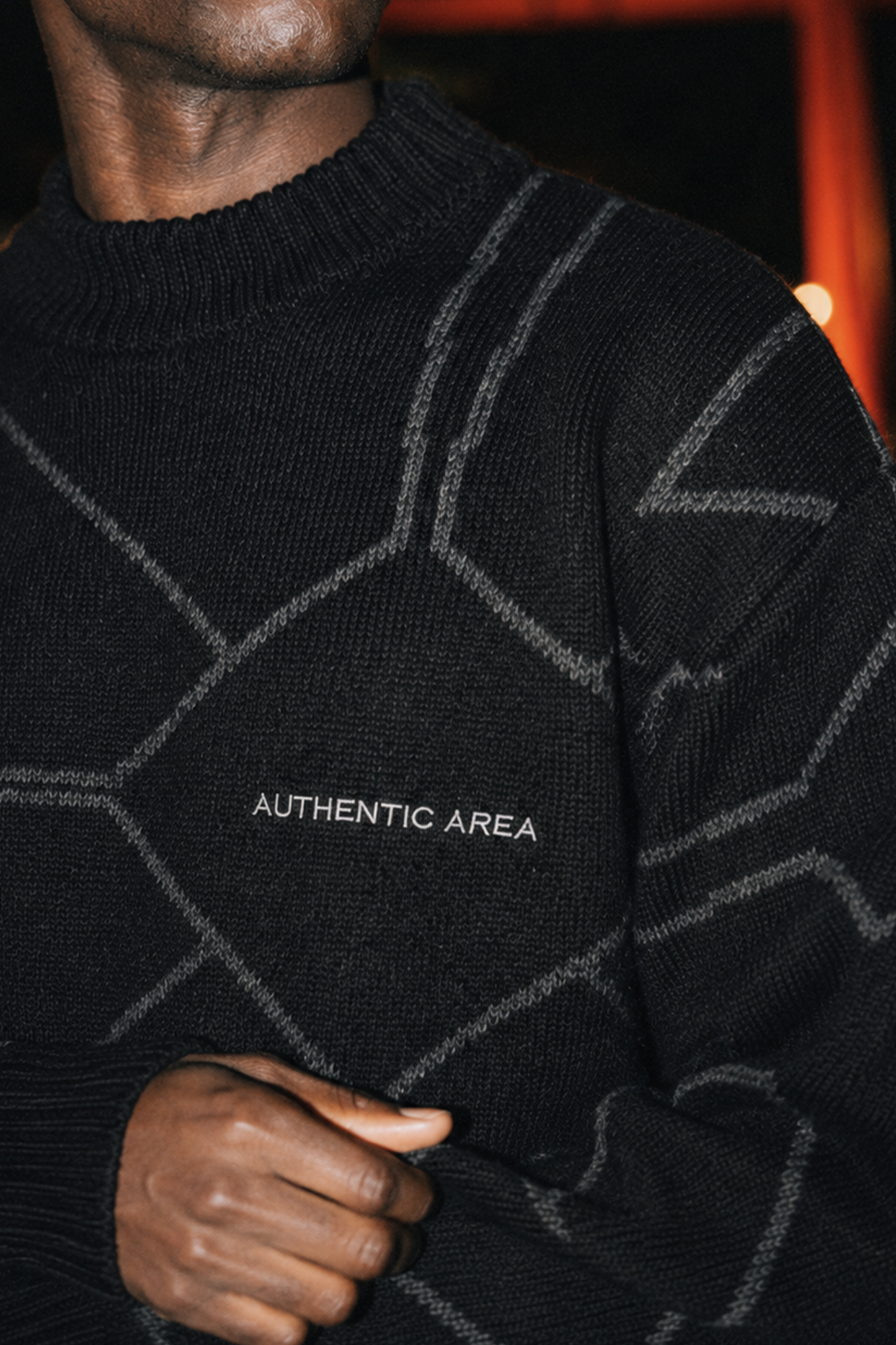 Knit Sweater Black & Grey