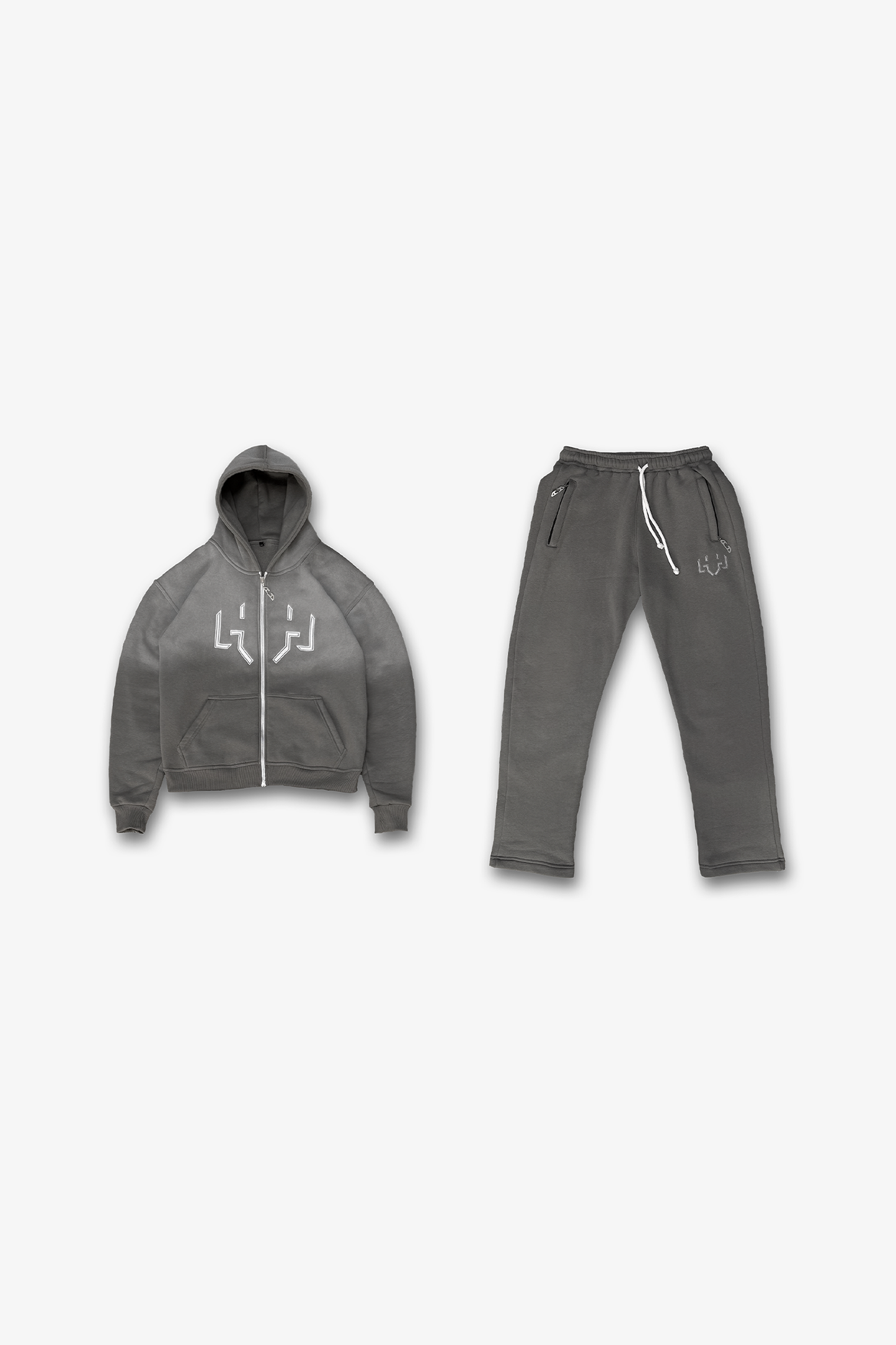 Oversized Washed Tracksuit Grey