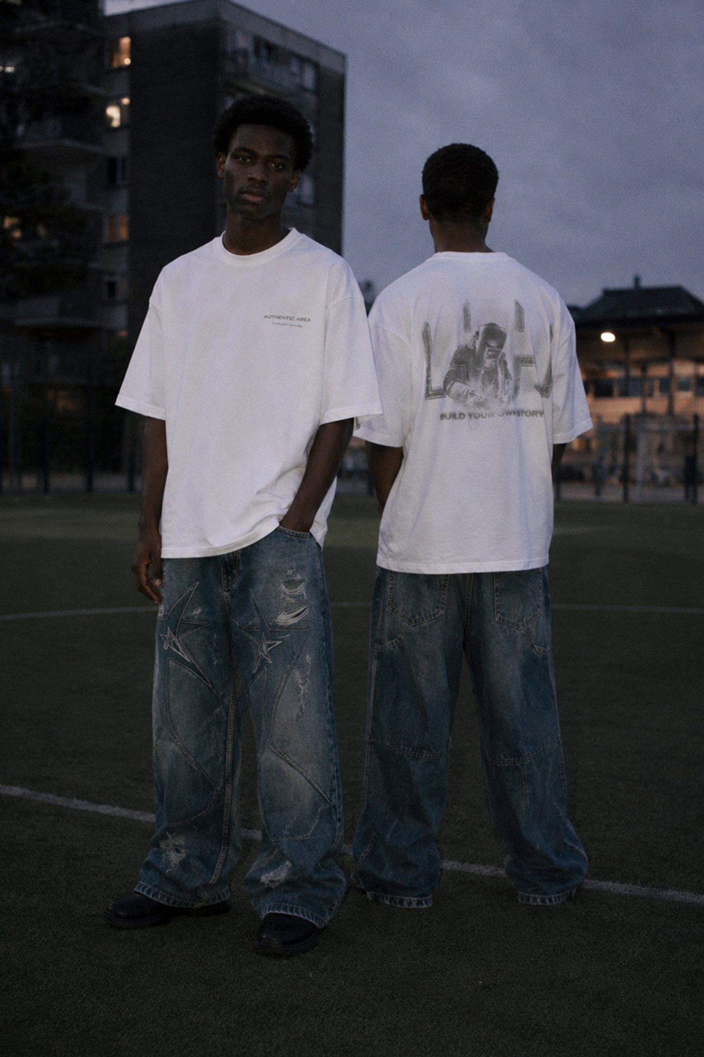Oversized T-Shirt White & Grey